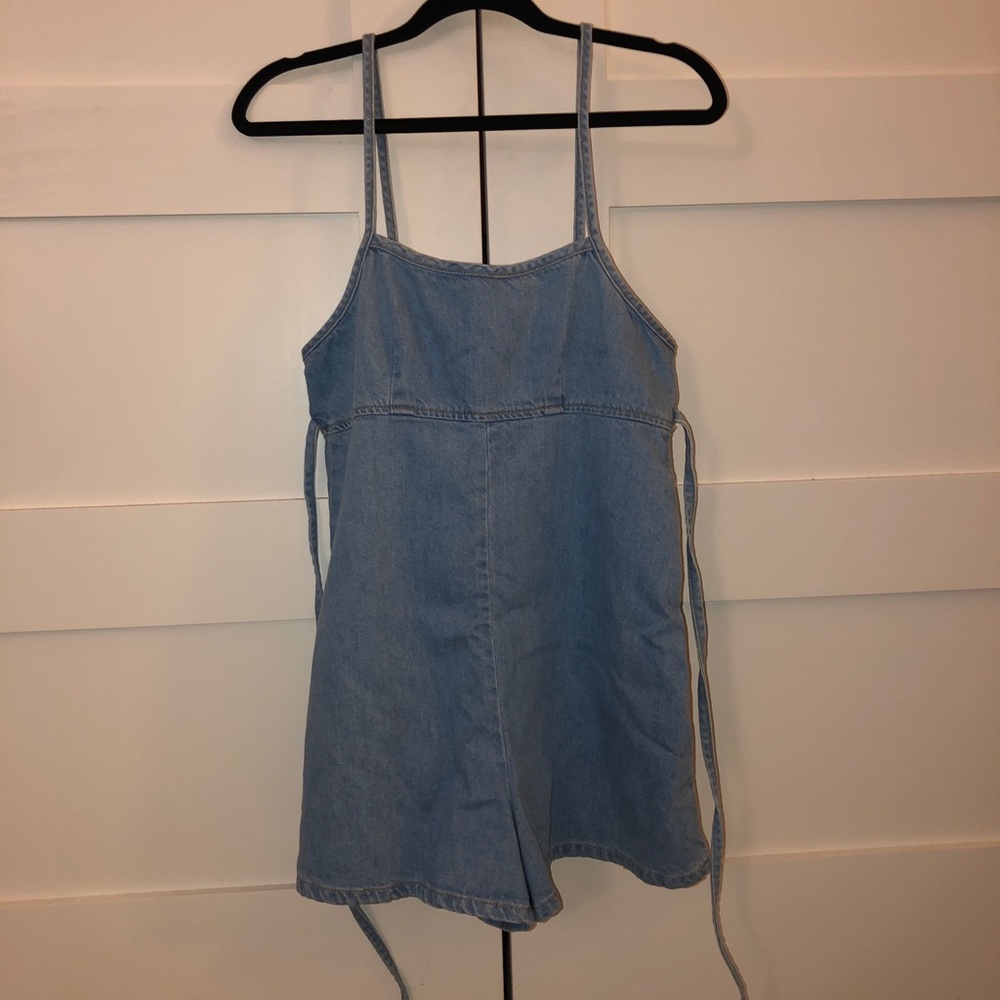 Urban Outfitters BDG Denim Romper with Tie
